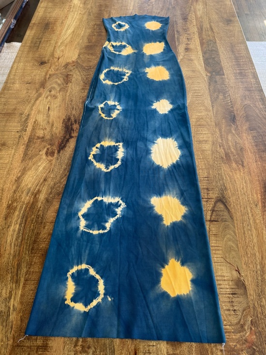 Dana Foley Nyc Dresses & Skirts - Dana Foley Tie-Dye Maxi Dress in Navy and Yellow